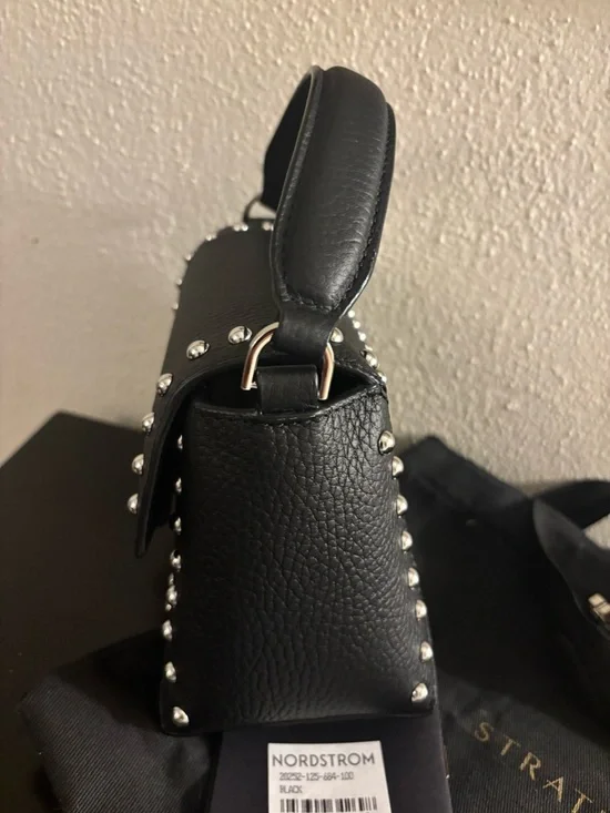 Authentic NWT Strathberry Nano Mosaic Studded Leather Top Handle Bag - Picture 5 of 10